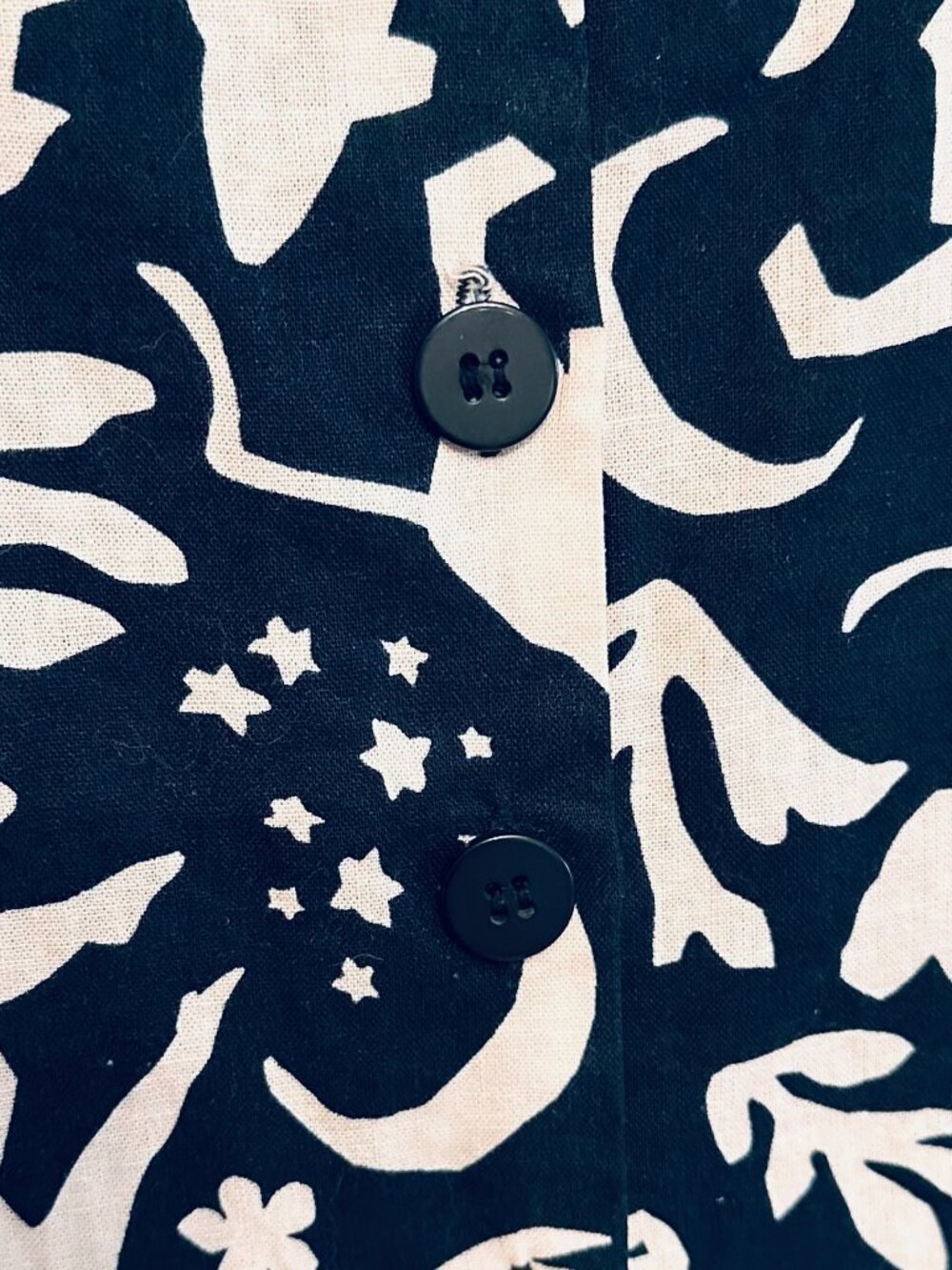 Princess Highway Astrology Celestial Midi Dress Black Cream Size 12 ModCloth - Picture 3 of 6